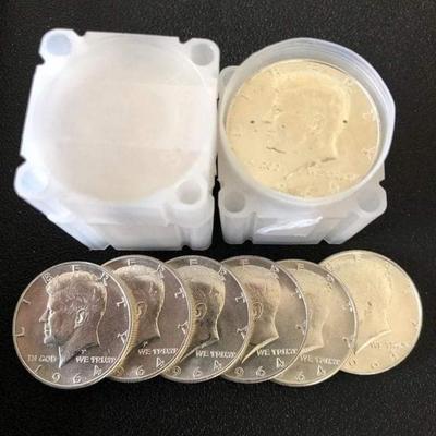 20 BU 1964 Kennedy half dollars