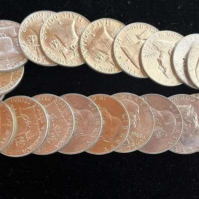 20 BU 1964 Kennedy half dollars