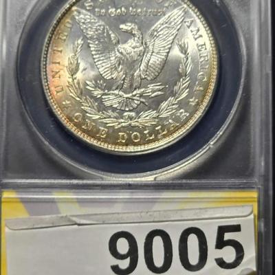 Toned Morgan silver dollar