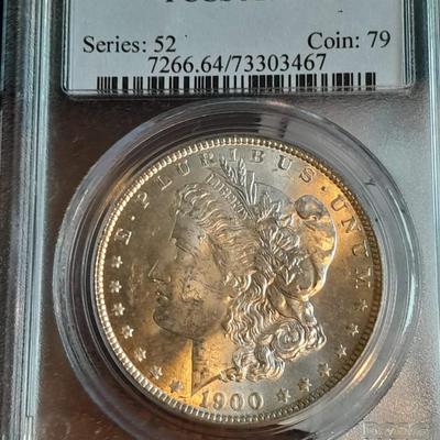 1900 Morgan silver dollar