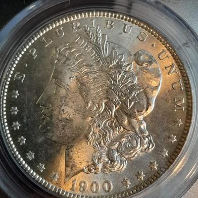 1900 Morgan silver dollar