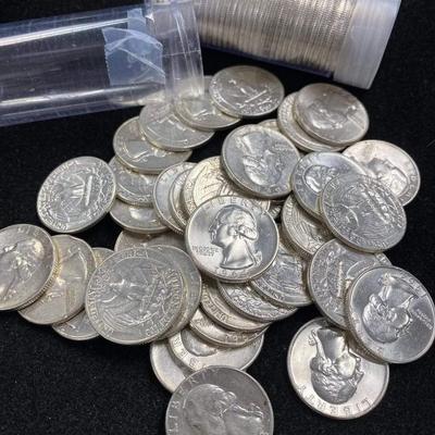 10 $ BU 1964 Washington quarters