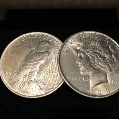 20 Bu 1923 peace dollars