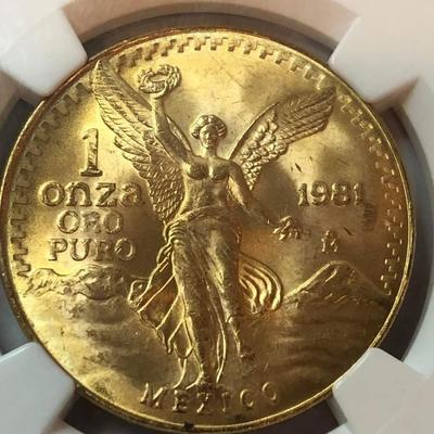 1984 1 oz gold Mexico
