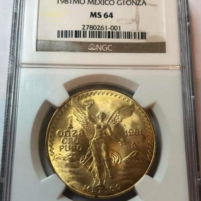 1984 1 oz gold Mexico