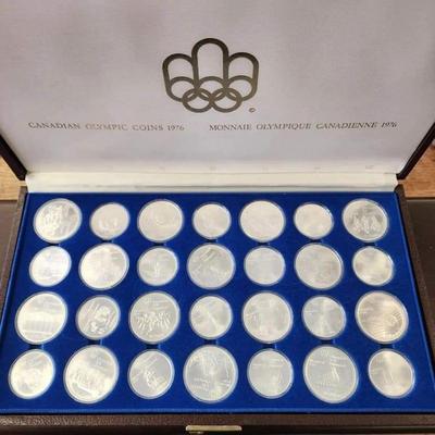 Canadian silver Olympic coin set 30.24 troy oz