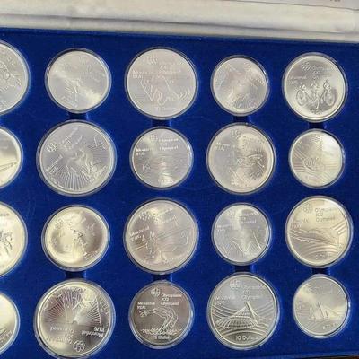 Canadian silver Olympic coin set 30.24 troy oz