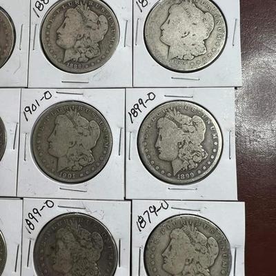 20 Morgan silver dollars