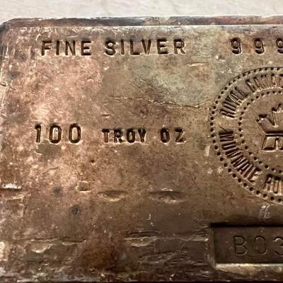Vintage 100 Troy oz silver