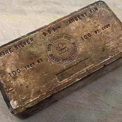 Vintage 100 Troy oz silver