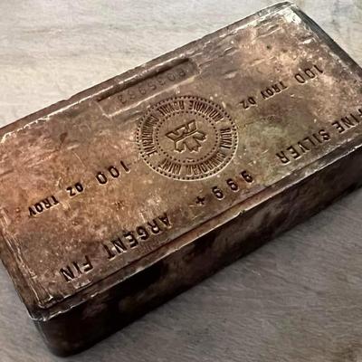 Vintage 100 Troy oz silver