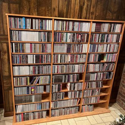 Hundreds of CDs with Shelving Unit (BDF-MG)