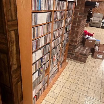 Hundreds of CDs with Shelving Unit (BDF-MG)