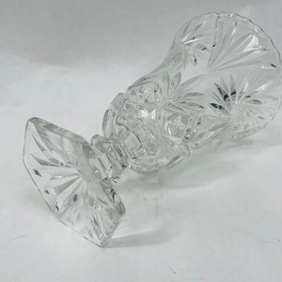 Vintage Cut Crystal Footed Flower Boutique Vase