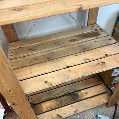 4 Shelf wooden Ikea rack