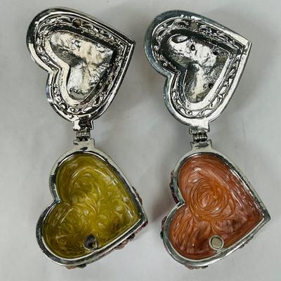 Things Remembered Keepsake Trinket lot of (2) Heart-dhaped Box with pig on top