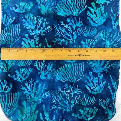 Blue Green Sea Life fabric print travel bag by Travel Laundry Company