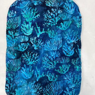 Blue Green Sea Life fabric print travel bag by Travel Laundry Company