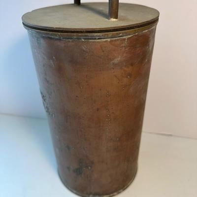 1940s Naval Hand Red Flare Distress Signal Copper Canister