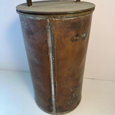 1940s Naval Hand Red Flare Distress Signal Copper Canister