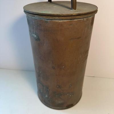 1940s Naval Hand Red Flare Distress Signal Copper Canister