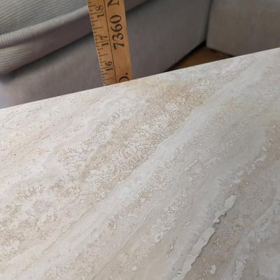 Beautiful Vintage Hexagon Italian Travertine Coffee Table