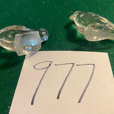 Vintage Clear Crystal Bird Set