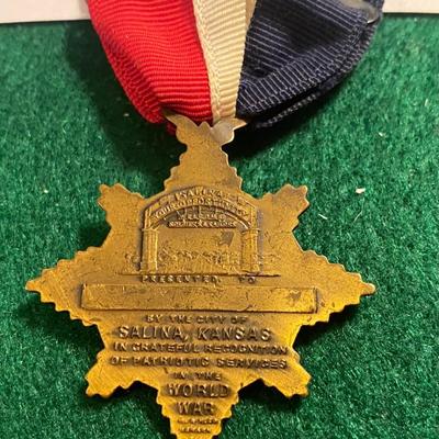 Kansas Salina WWII Service Medal