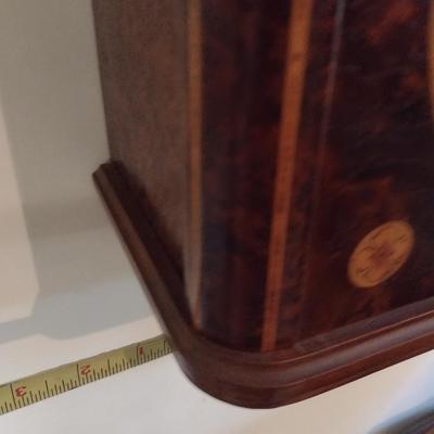Antique French Burlwood Case Wall Clock with Inlay Marquetry