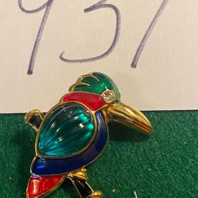 Vintage Kingfisher Brooch