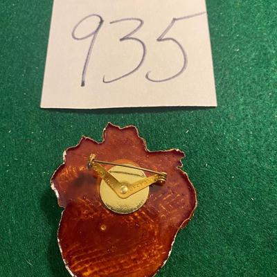 Resin Peach Brooch