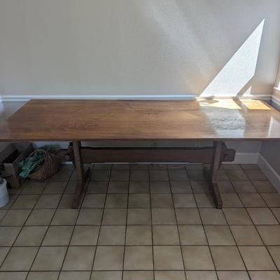 Custom made craftsman style dining table