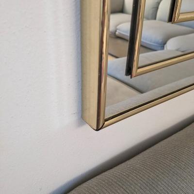 3 Petal Vintage Brass Mirrors