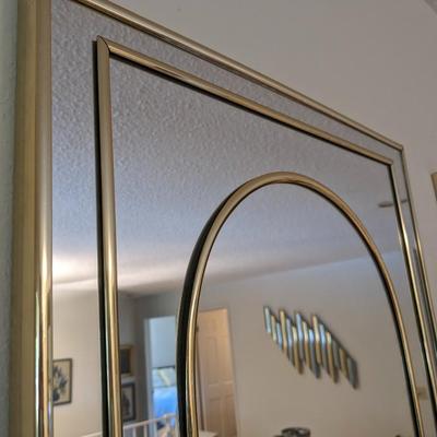 3 Petal Vintage Brass Mirrors