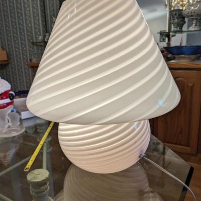 Authentic Vintage Retro Murano Glass Mushroom Lamp