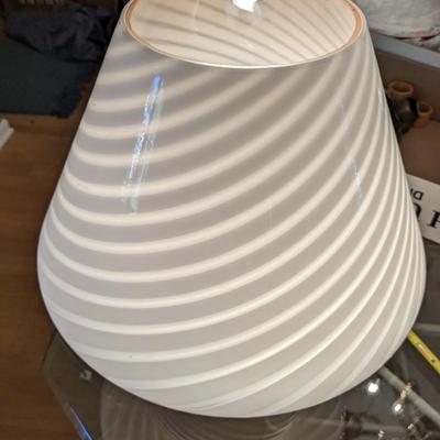 Authentic Vintage Retro Murano Glass Mushroom Lamp