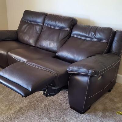 Natuzzi editions Leather Sofa & oversize electric recliners