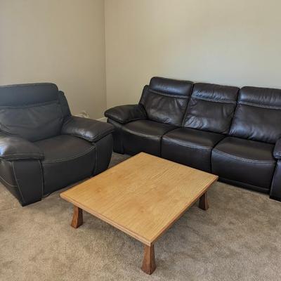 Natuzzi editions Leather Sofa & oversize electric recliners
