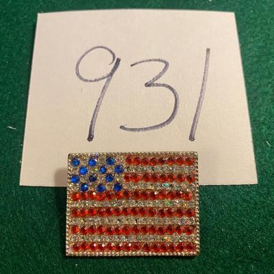 American Flag Brooch