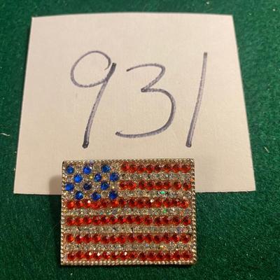 American Flag Brooch