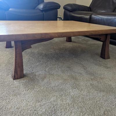 Japanese low table hand crafted by a master wood craftsman - exotic hard woods
