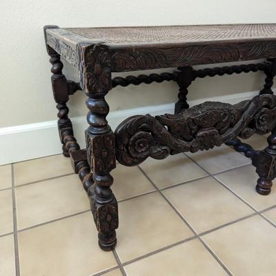 Antique Renaissance style entry bench