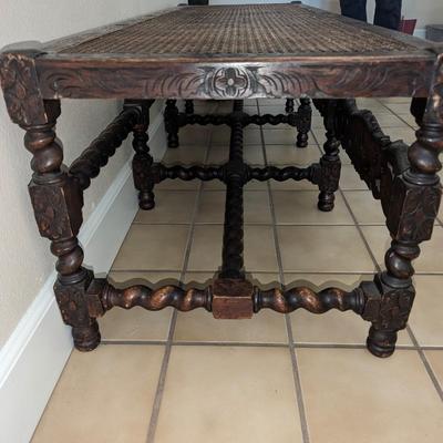 Antique Renaissance style entry bench