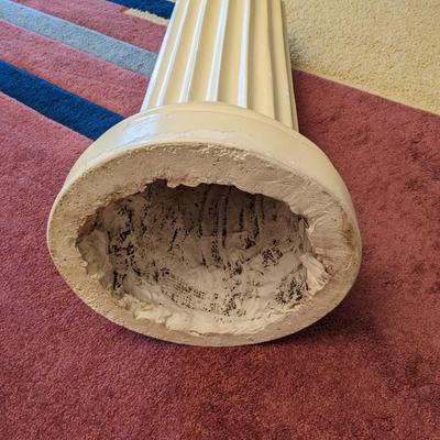 Vintage Large Plaster Classical Column Pedestal Displayer