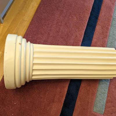 Vintage Large Plaster Classical Column Pedestal Displayer