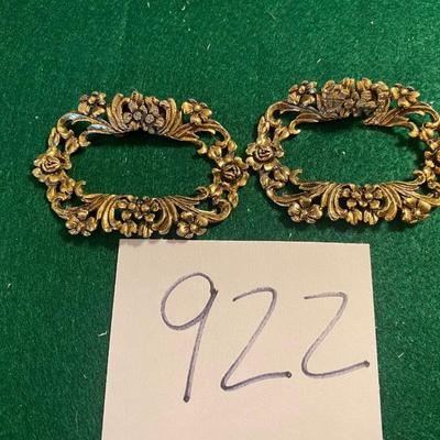 Vintage Gold Tone Shoe Clips