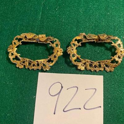 Vintage Gold Tone Shoe Clips