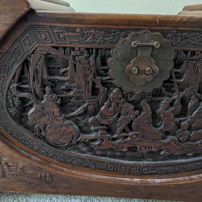 Beautiful vintage hand carved Chinese Camphor trunk/chest