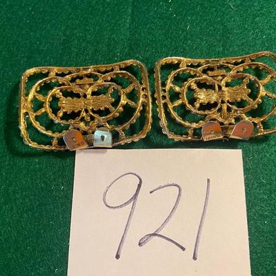 Vintage Gold Tone Shoe Clips