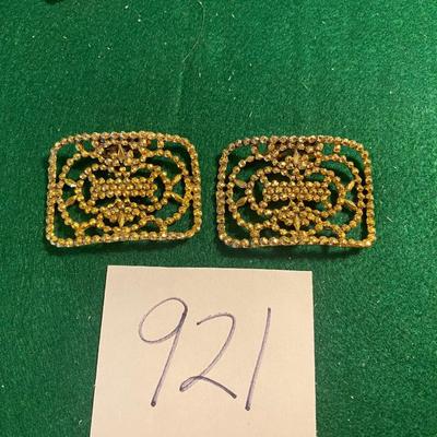 Vintage Gold Tone Shoe Clips